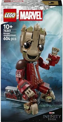LEGO Marvel Yağmacı Tulumlu Groot 76341-10 Yaş ve Üzeri Çocuklar için 3 LEGO Minifigürü, 2 Mermi Atıcı, 4 Eklemli Dokunaç ve 2 Askı İçeren Yaratıcı Oyuncak Yapım Seti, Hediye Fikri (604 Parça) - Görsel 3