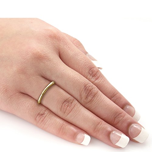 Diamond Wish 14k Gold Women's Plain Wedding Band Ring Size 4-94