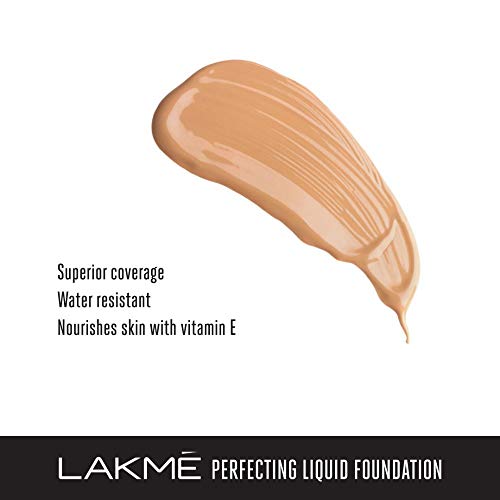 Image of LAKME Rose Natural Face Powder For Oily Skin, Soft Pink, 40G And Perfecting Liquid Foundation Medium Coverage, Coral, 27Ml
