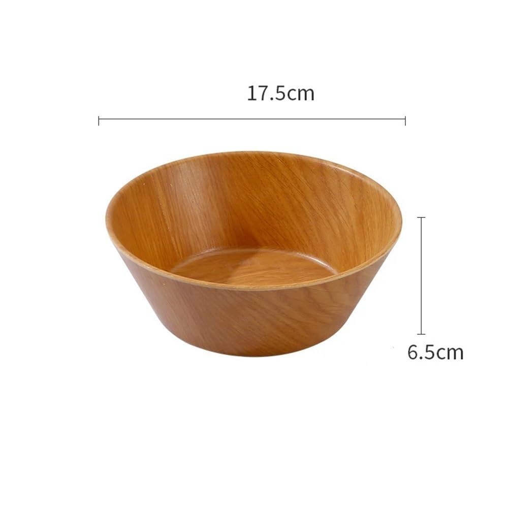 Fruitero de madera, Ensaladeras y Fruteros de Madera Multicolor Varios Tamaños(Brown 17.5x6.5cm 2pcs)