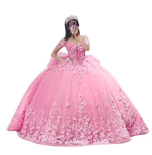 Ftupza Pink Quinceanera With Bow
