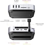 UGREEN Mac mini M4 Dock avec 40Gbps NVMe SSD Fente,HDMI 8K30Hz,SD/TF 312MB/s | Station d'amarrage simple 8K Double 4K Affichage, 10Gbps Transfert de données USB 4A1C,3.5mm Aux, Compatible avec Mac Mini M4/Pro