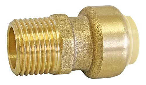 Somatherm For You 3540730013835 Raccord Male Pushfit 12-1/2 Laiton à Clipser pour Tubes cuivre ou per ou Multicouche Ø12-Mâle 15/21