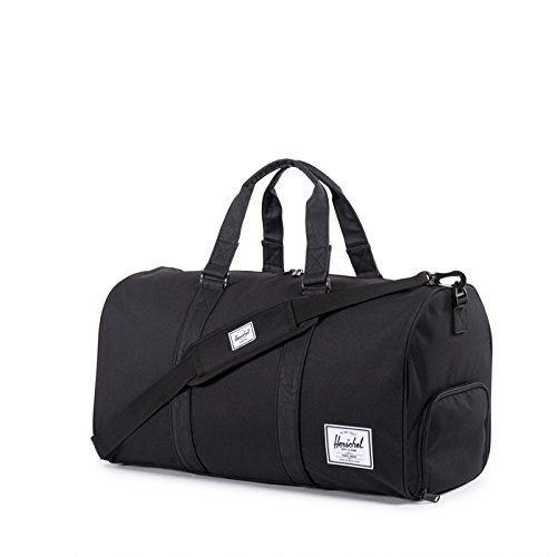Herschel Novel Duffel Bag, Black/Black Synthetic Leather, Classic 42.5L