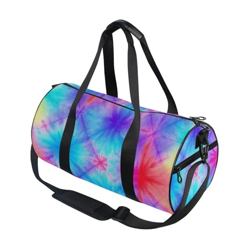 Rainbow Tie-dye Travel Tote Bag Large Gym Bag Gym Foldable3