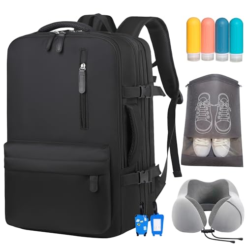 MC MICUS Mochila de viaje expandible 30L-55L, 30x45x16-26cm, poli...