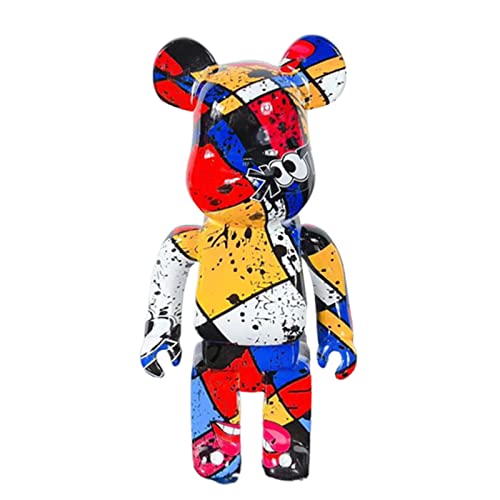 Bearbrick 400% Ours Violent Blocs de Construction Ours Roman limité Statue décoration Jouet modèle Collection Ornements Cadeau Taille 28cm(11in) E Cover