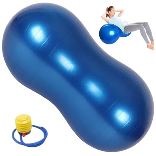 Peanut Ball, Anti Burst Thicken Pvc Peanut Exercise Ball, 35.4x17.7