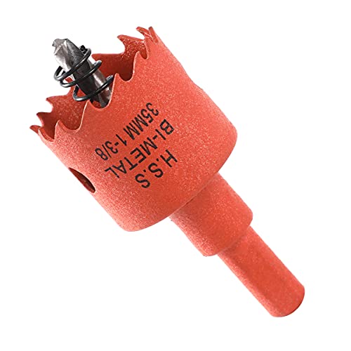 Dribotway 35mm 1-3/8'' Hole Saw, Bi-Metal Hole Saw Drill Bit High Speed Steel, Cutting Circular Holes, for Wood and Metal, Can Easily Drill Wood, Plastic, Plywood, Thin Metal