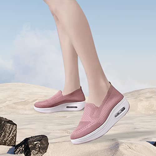 Orthopedic Walking Shoes for Women, Slip-On Light Air Cushion Mesh Up Stretch Platform Orthopedic Sneakers for Arch Support 6