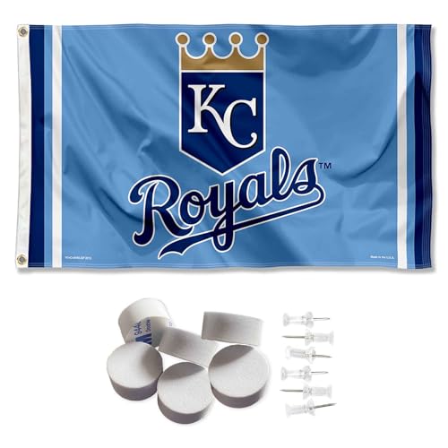Banner Kansas City Royals : décoration murale textile premium et pads de pose