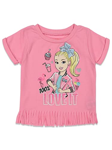 Jojo Siwa Little Girls T-Shirt And French Terry Shorts Outfit Set Pink 7-8 #TOP2
