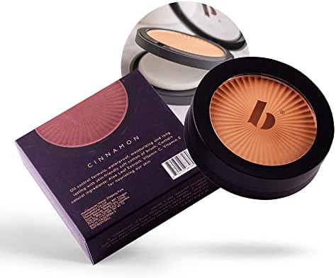 Bliss Touch – Pressed Powder for All Skin Types, Natural Makeup Powder with Aloe Vera and Vitamins, Matte Finish, Cinnamon