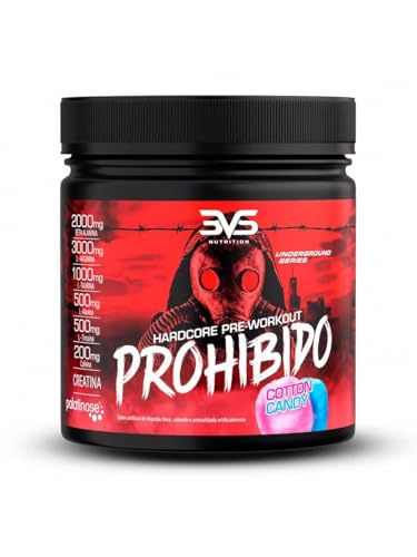 3VS Nutrition Pré Treino Prohibido 360g Sabor Algodão Doce