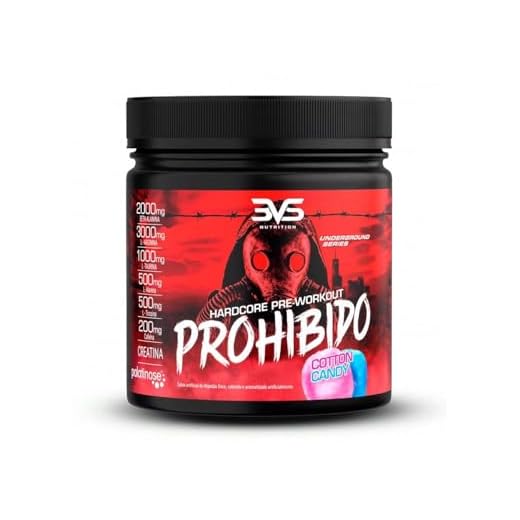 3VS Nutrition Pré Treino Prohibido 360g Sabor Algodão Doce