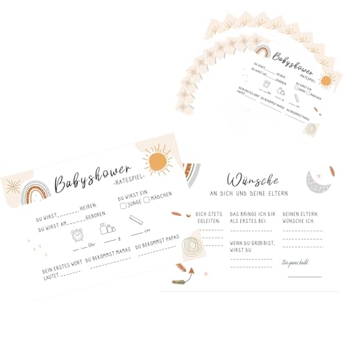 leersao Babyparty Spiele Karten -