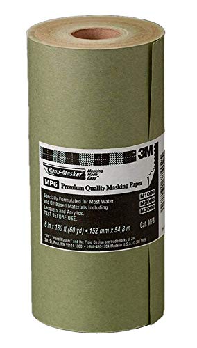3M Hand-Masker Premium Quality Masking Paper, 6 inches x 60 yards, MP6, 1 roll