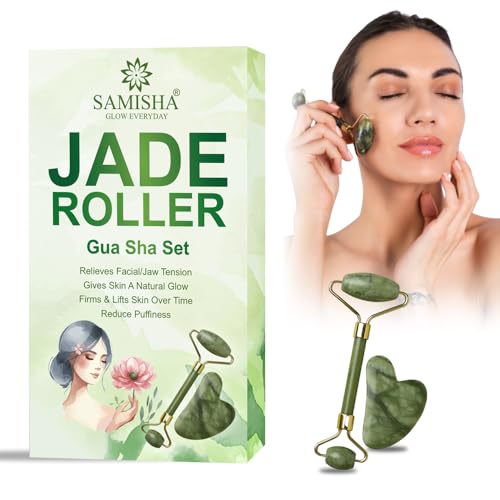 Image of Ice Roller,Face Stone Roller Massager with Gua Sha Jade Roller Stone and 3D Massager Roller Set Facial Combo For Skin Eye Body Ice Cube Roller Women Men Reusable (Pack of 1)