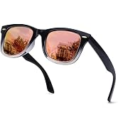 SIPHEW Polarized Mirrored Sunglasses for Women & Men Square UV Protection Womens Sunglasses for B...