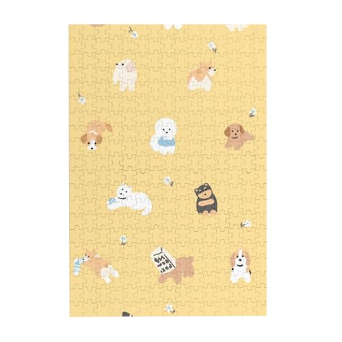 犬柄 300ピース ジグソーパズル 大人向け難しい 破片なし カチっとハマる 誕生日 おしゃれ インテリア ギフトハウス (38×26cm)