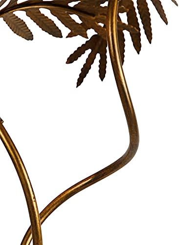 Qazqa QAZQA - Landelijk | Vintage Vintage vloerlamp goud 2-lichts - Botanica | Woonkamer | Slaapkamer | Keuken - Staal Langwerpig |Organisch - E27 Geschikt voor LED - Max. 2 x 60 Watt photo 3