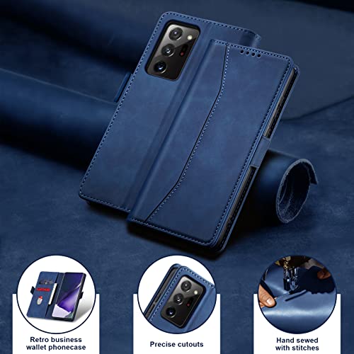Image of Jasonyu Flip Wallet Case for Samsung Galaxy Note 20 Ultra,Blue