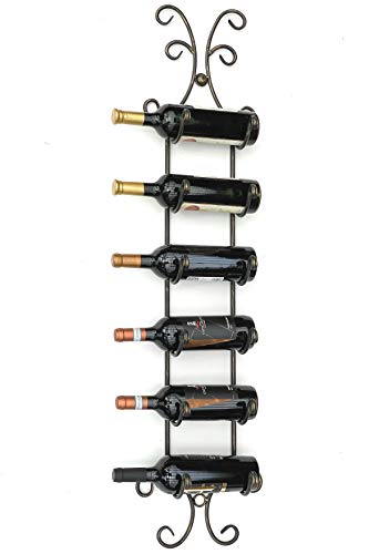 DanDiBo Casier à vin Rayonnage pour Bouteilles à Suspendre en Fer forgé Porte-Bouteilles Etagère Murale