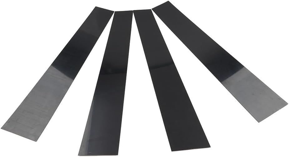 Bacar Car Door Post Cover Window Pillar Decal Trim 4pcs for Dodge Ram 1500 4-Door Quad Cab/Extended Cab 19-2024 PC Plastic Glossy Black