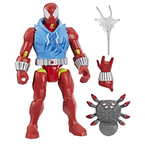 MixMashers Marvel Scarlet Spider Custom Spider-Man Mix-And-Match Action Figure & Accessories, 12-cm-scale (5 inch) Super Hero Toys for Children Ages 4+, Red