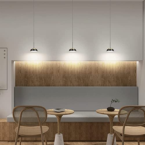Éclairage Suspendu en Métal Noir Mat, Luminaire LED Style Architectural