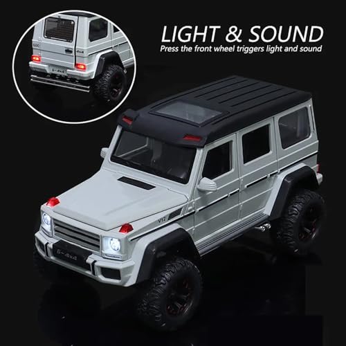 Image of 1:24 Scale Model G Wagon 4X4 Toy Car Alloy Diecast Metal Cars with Light Sound Openable Door Pullback Toy Car for Kids
