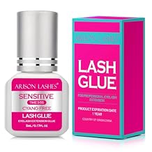 Sensitive Eyelash Extension Glue 3-4s Drying Time 5-6 Weeks Retention Lash Extension Maximum Bonding Power Long Lasting Black Eyelash Glue3ml