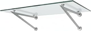Glaszentrum Hagen - Szklany daszek, daszek do drzwi, markiza, daszek do drzwi wejściowych, szkło VSG, w zestawie uchwyt ze stali nierdzewnej (typ V, 170 x 90 cm)