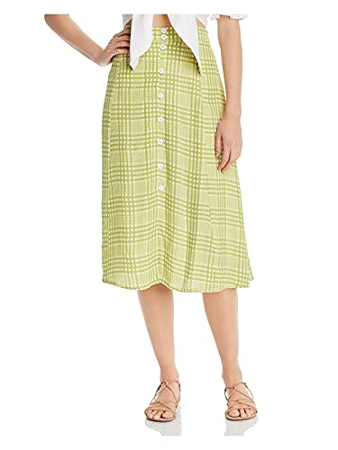 Womens Marin Polka Dot A-Line Midi Skirt Green 4