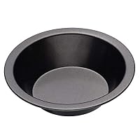 MasterCraft Heavy Base 10cm Round Pie Dish - Durable Non-Stick Carbon Steel with Quantum 2 Coating | Flat Rim for Crisp Sides | PFOA PTFE BPA Free | Dishwasher Freezer Oven Safe | Black