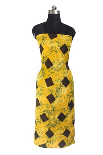 Image of Ethnics of Kutch Womens's Ajrakh Modal Silk Natural Dye Hand Block Print Unstitched Kurta Fabric