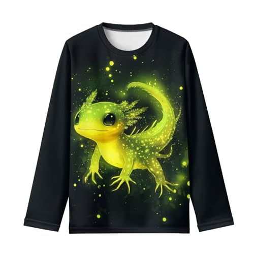 Image of Girls Long Sleeve Shirt with Cute Graphic Casual Pullover Tops 3-16Y