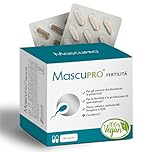 MascuPRO® Fertilitá - Produzione di spermatozoi - 180 Capsule per la fertilità maschile - L-carnitina, Zinco - Prodotto in Germania
