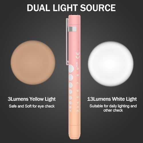 Image of Rechargeable Pen Light for Nurses and Doctors - LED Medical Penlight with USB Charging, Dual Light Modes, Durable Clip - Ideal Gift for Graduation, Night Shift, Clinical Use - Orange Pink Gradient