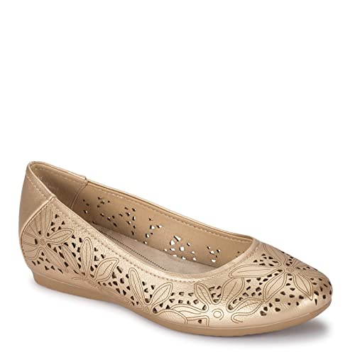Baretraps Women's, Mariah Flat Light Gold #TOP1