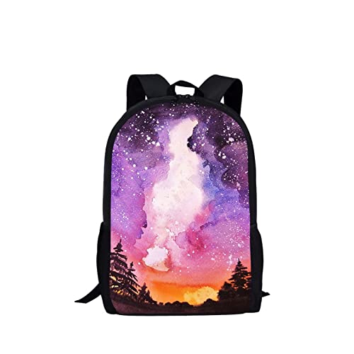 Prinbag Fashion School Bag 3D Starry Jungle Pattern Backpack For Teenage Kids Book Bag B