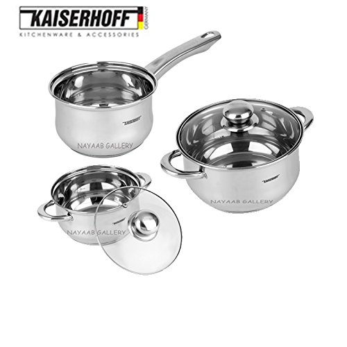 Buy KAISERHOFF STAINLESS STEEL SET OF 5 PCS (CASSEROLE 3.4L+CASSEROLE2