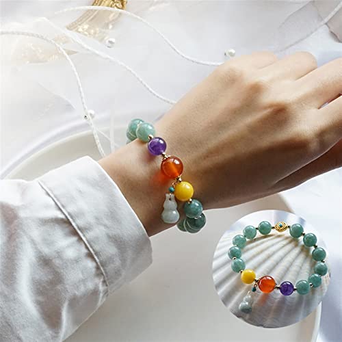 Bracelet en chalcédoine naturelle en jade vert pour remplacer les bijoux synthétiques