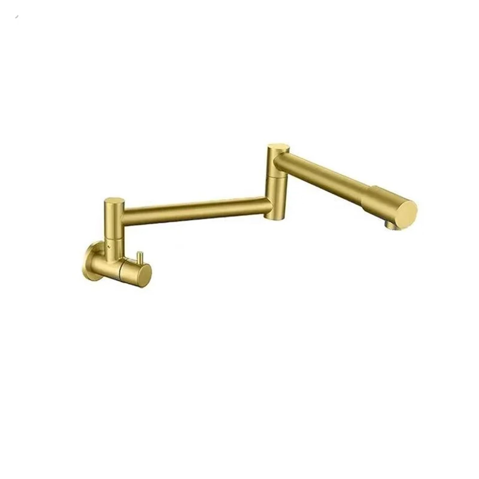 ZQFHSX Wall Mounted Foldable Kitchen Faucet Single Cold Sink Tap 360 Rotation Filler with Flexible Spout for Most Scenarios(Golden A)