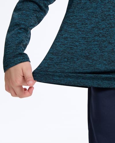 3 Pack Dry-Fit Youth Boys Long Sleeve Athletic Hoodie Sweatshirts Active Hooded Pullover Shirts for Teen Kids3