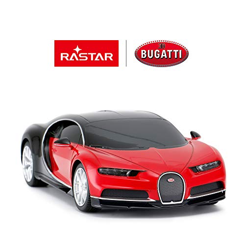 Rastar Bugatti Toy Car, 1/24 Scale Bugatti Chiron Rc Model Car, Red #TOP1