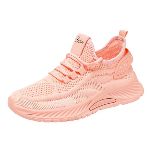 Baskets tricotées femme beige avec lacets et chaussures respirantes basses