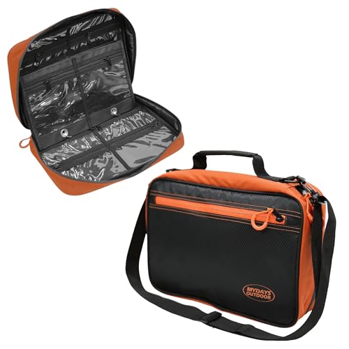 Utility Binder Tackle Bag,Water-Resistant Soft Plastic Bait Storage Bag,Saltwater & Freshwater Fishing Tackle Organizer, Lure Bag for Bass, Kayak,and Boat Fishing