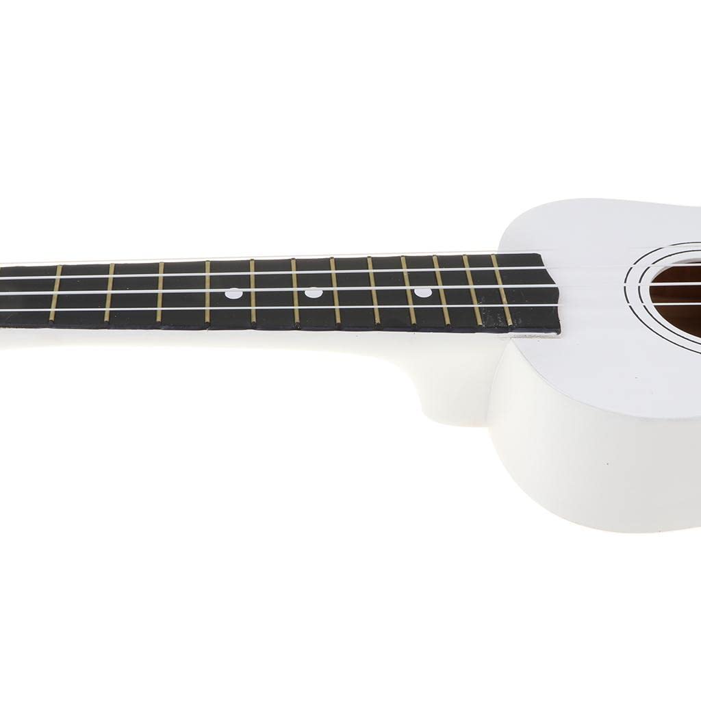 Ukulele Strumento Musicale Mini Chitarra 4 Corde Legno Accordabile in Nylon Adatto a Bambini Principianti Adulti Regalo Strumenti Musicali, Bianca