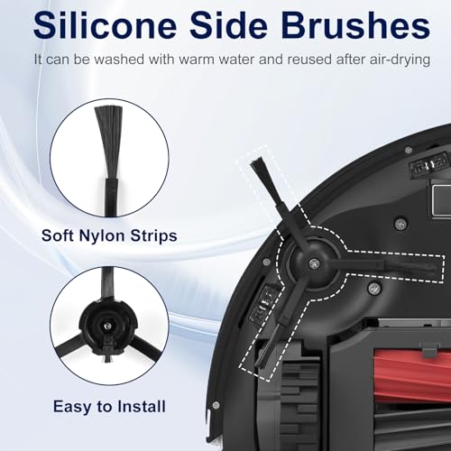 Image of Q5 Max+ Accessories Replacement Parts Q8 Max+ Accessories Compatible with Roborock Q5 Max+, Q5 Pro+, Q8 Max+, Q5 DuoRoller+ Robot Vacuum Cleaners, Dual Roller Brush, 6 Side Brushes, 6 Washable Filter